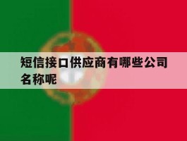 短信接口供应商有哪些公司名称呢