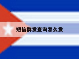 短信群发查询怎么发