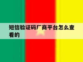 短信验证码厂商平台怎么查看的