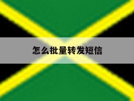 怎么批量转发短信