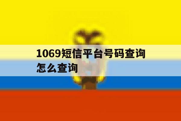 1069短信平台号码查询怎么查询 1069短信平台号码查询怎么查询