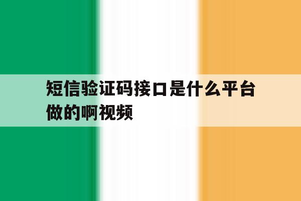 短信验证码接口是什么平台做的啊视频 短信验证码接口是什么平台做的啊视频