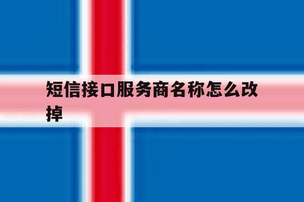 短信接口服务商名称怎么改掉 短信接口服务商名称怎么改掉