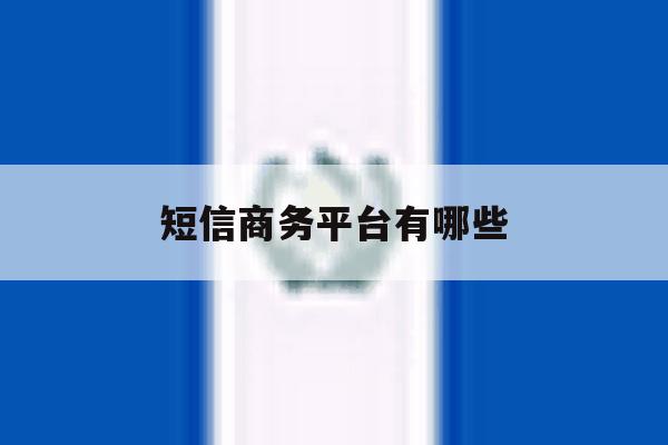 短信商务平台有哪些 短信商务平台有哪些