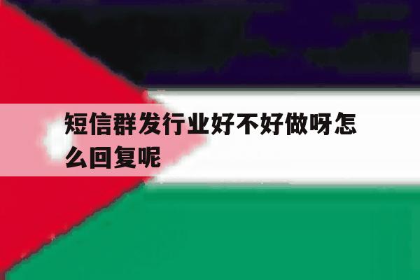 短信群发行业好不好做呀怎么回复呢的简单介绍 短信群发行业好不好做呀怎么回复呢的简单介绍