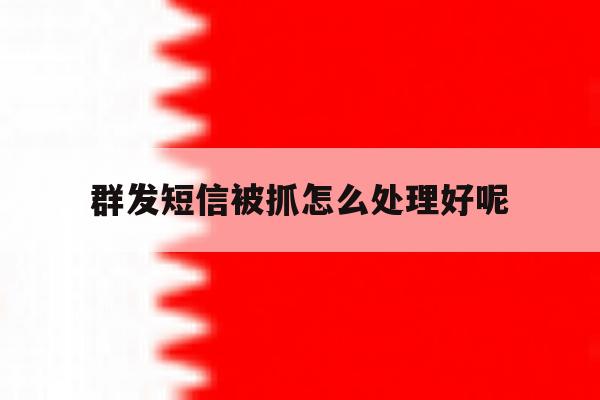 群发短信被抓怎么处理好呢 群发短信被抓怎么处理好呢
