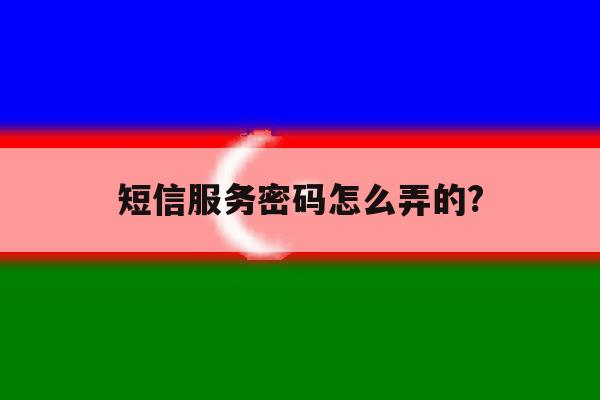 短信服务密码怎么弄的? 短信服务密码怎么弄的?