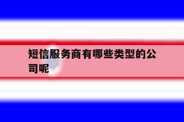 短信服务商有哪些类型的公司呢 短信服务商有哪些类型的公司呢