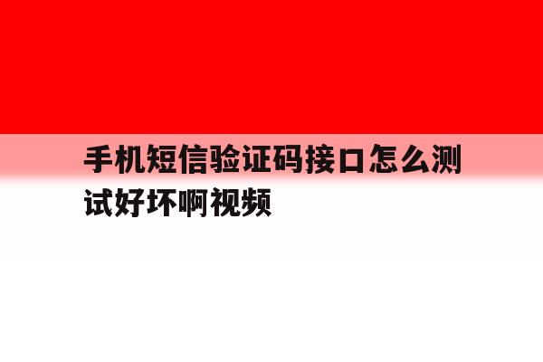 手机短信验证码接口怎么测试好坏啊视频的简单介绍 手机短信验证码接口怎么测试好坏啊视频的简单介绍